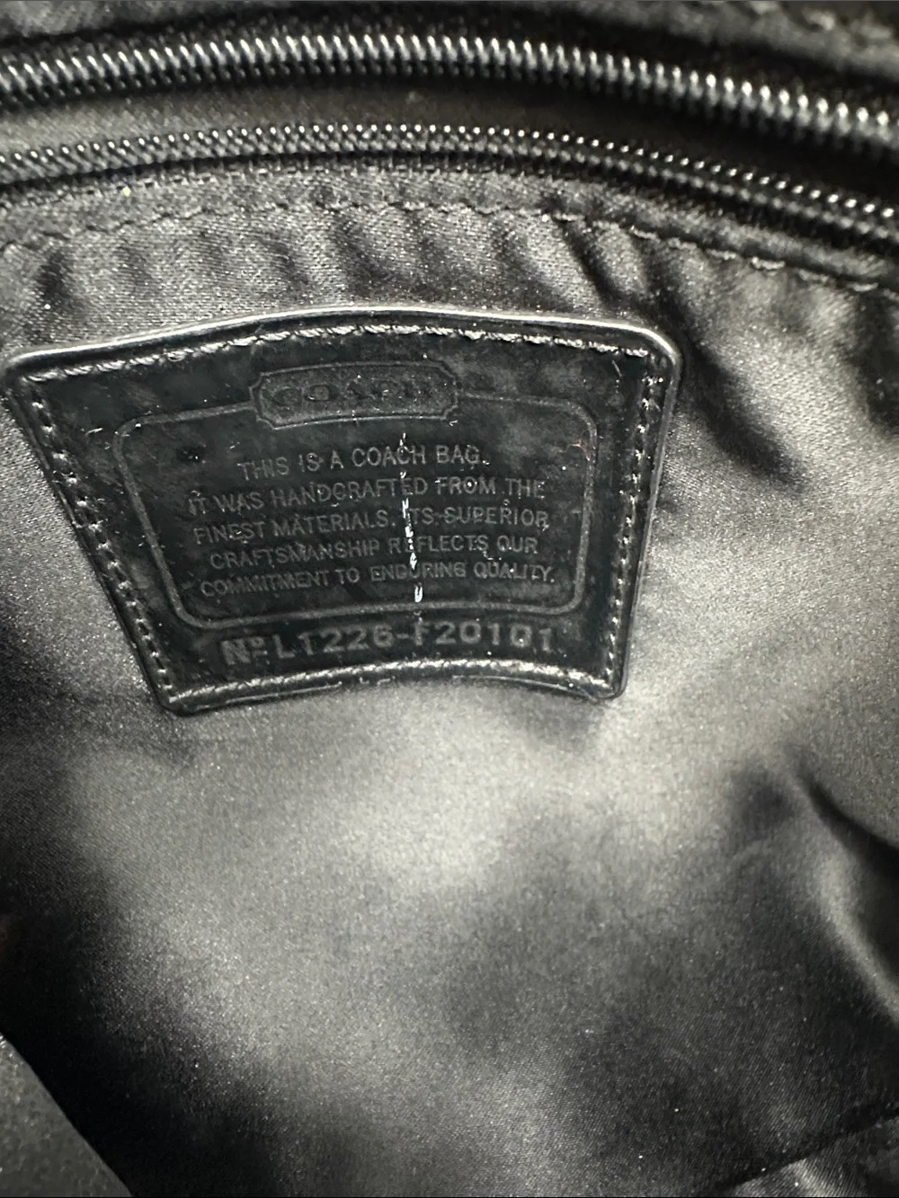 Coach Black Signature Nylon Shoulder Bag